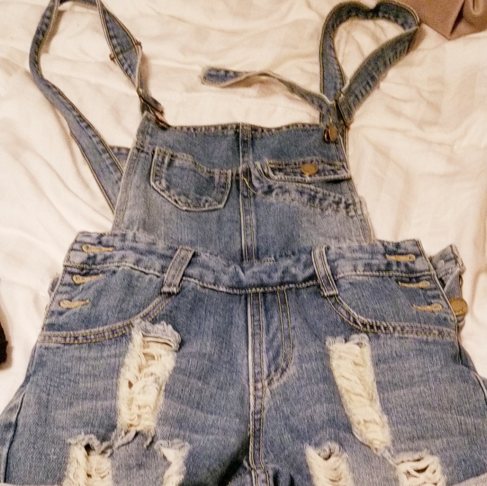 Denim overalls